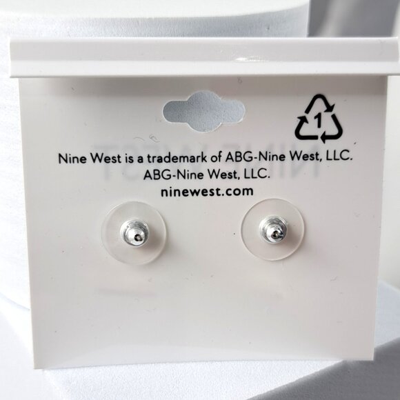 Nine West Silver Huggies - Picture 2 of 2